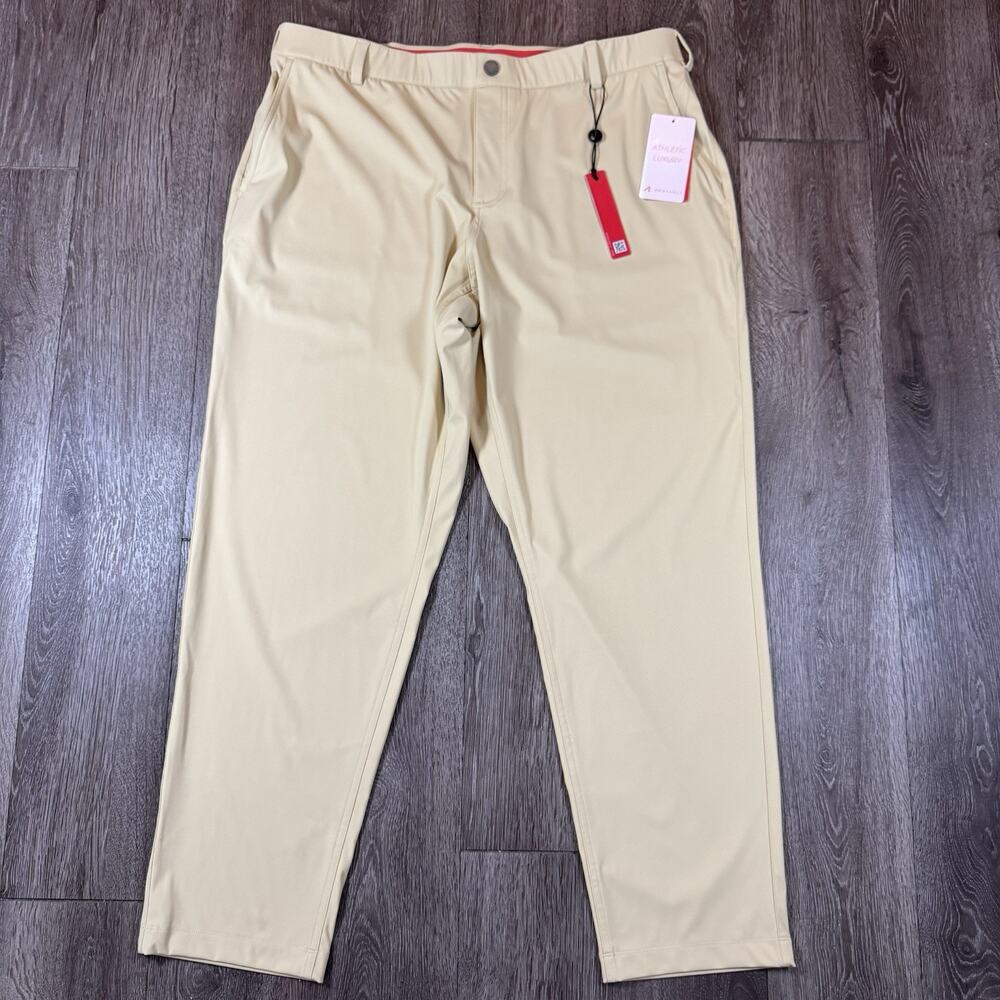 Redvanly Bradley Trouser Pants Pale Khaki Size XXL 40x30” Nylon Spandex Golf